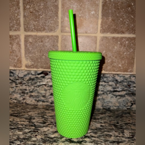 Starbucks Other - 2021 bright Neon Green starbucks grande tumbler